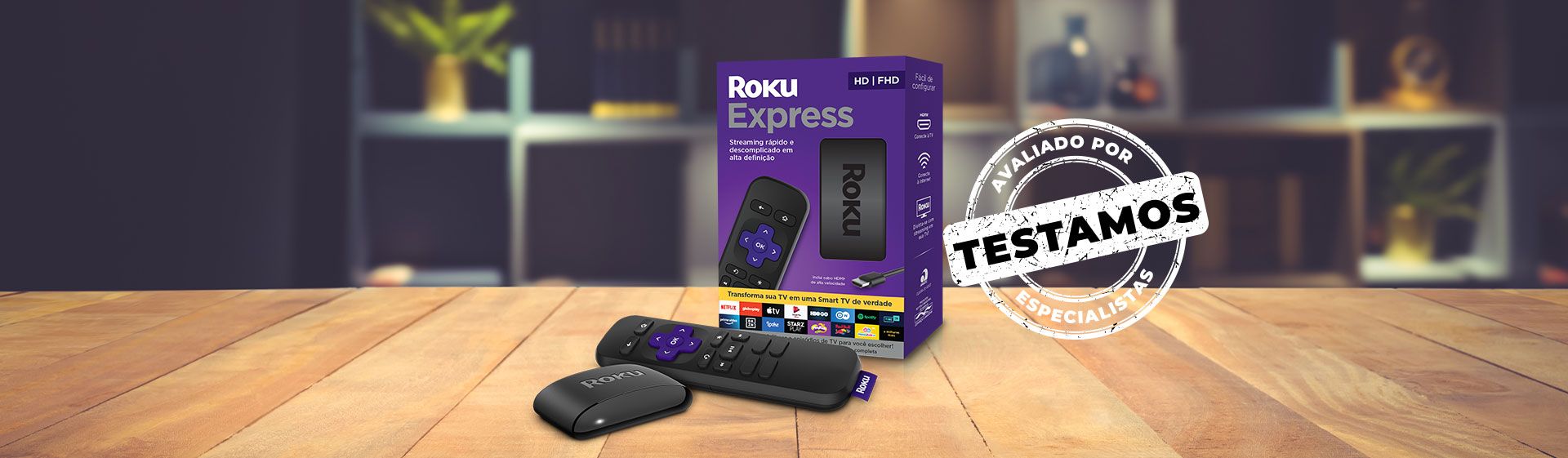 Roku Express: resolução Full HD e boa variedade de apps
