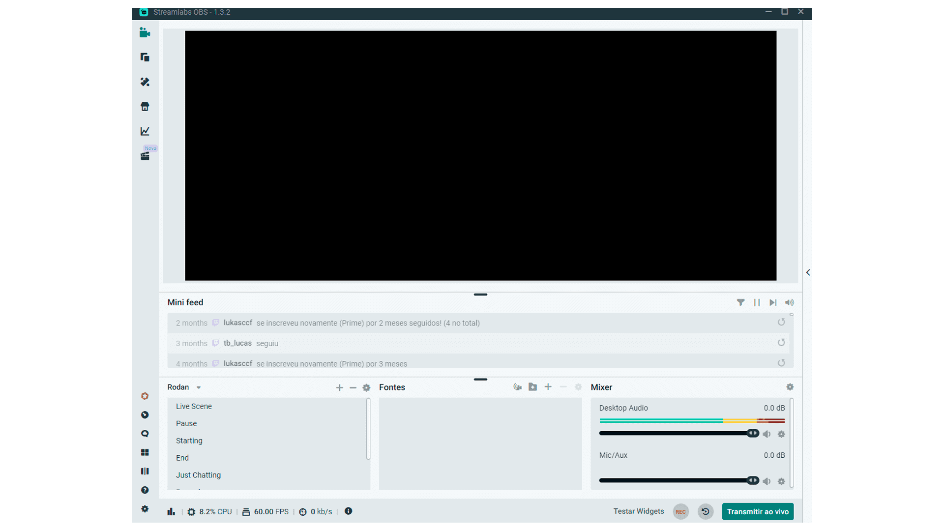 O Streamlabs OBS é outra opção gratuita de gravador de tela para PC (Foto/Hugo Iwaasa)