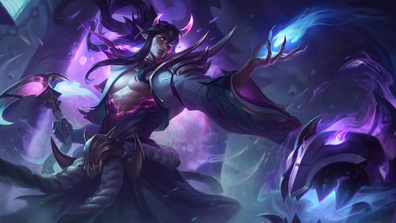 Personagem Thresh com LoL Skin em evento Florescer Espiritual