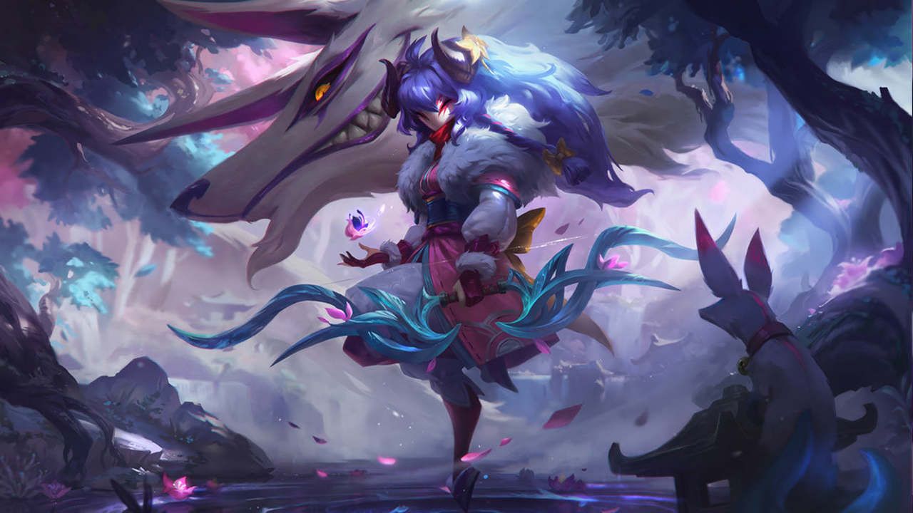 Lol skin Kindred em Florescer Espiritual