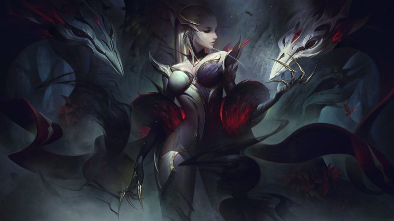 LoL skin Evelynn em evento Congregação das Bruxas