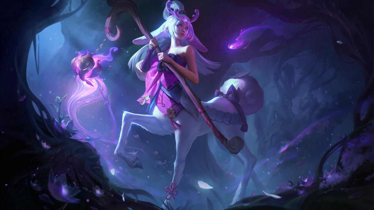 LoL Skin da personagem Lilia em Florescer Espiritual