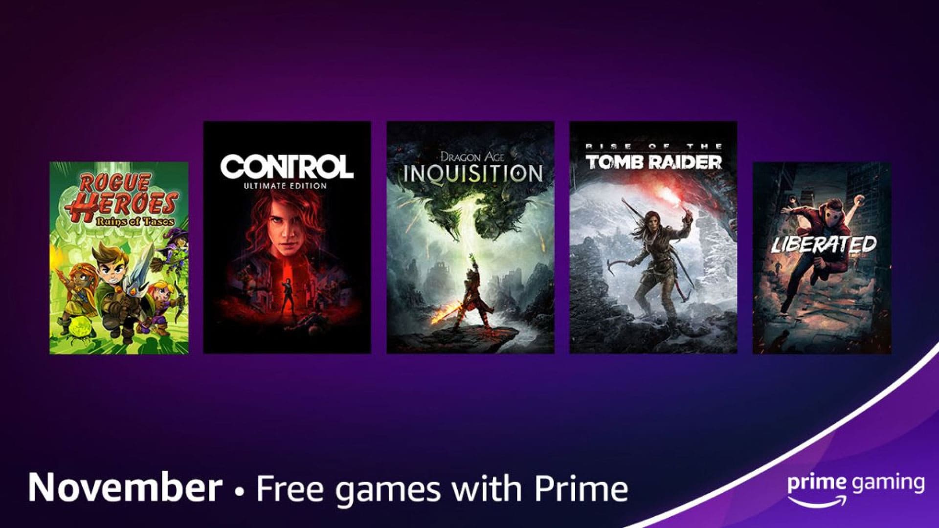 Control e Tomb Raider são os jogos do Prime Gaming de novembro de 2021