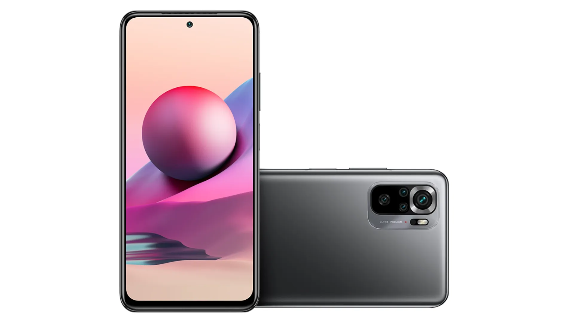  Dois Xiaomi Redmi Note 10S, comum na vertical e outro na horizontal