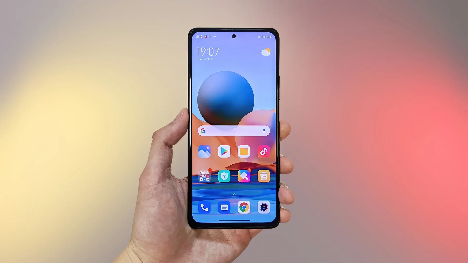 Foto da tela de um Redmi Note 10