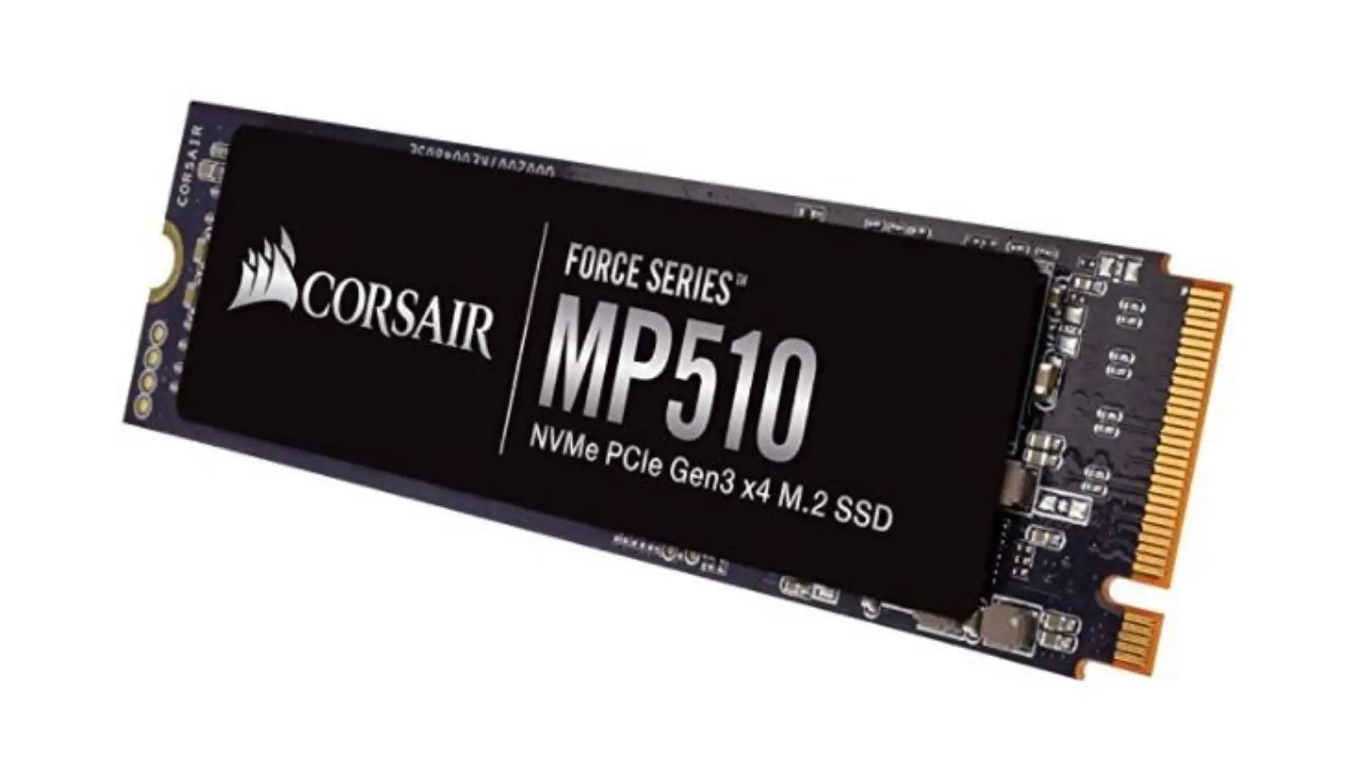 SSD 240GB Corsair Force Series MP510 preto no fundo branco