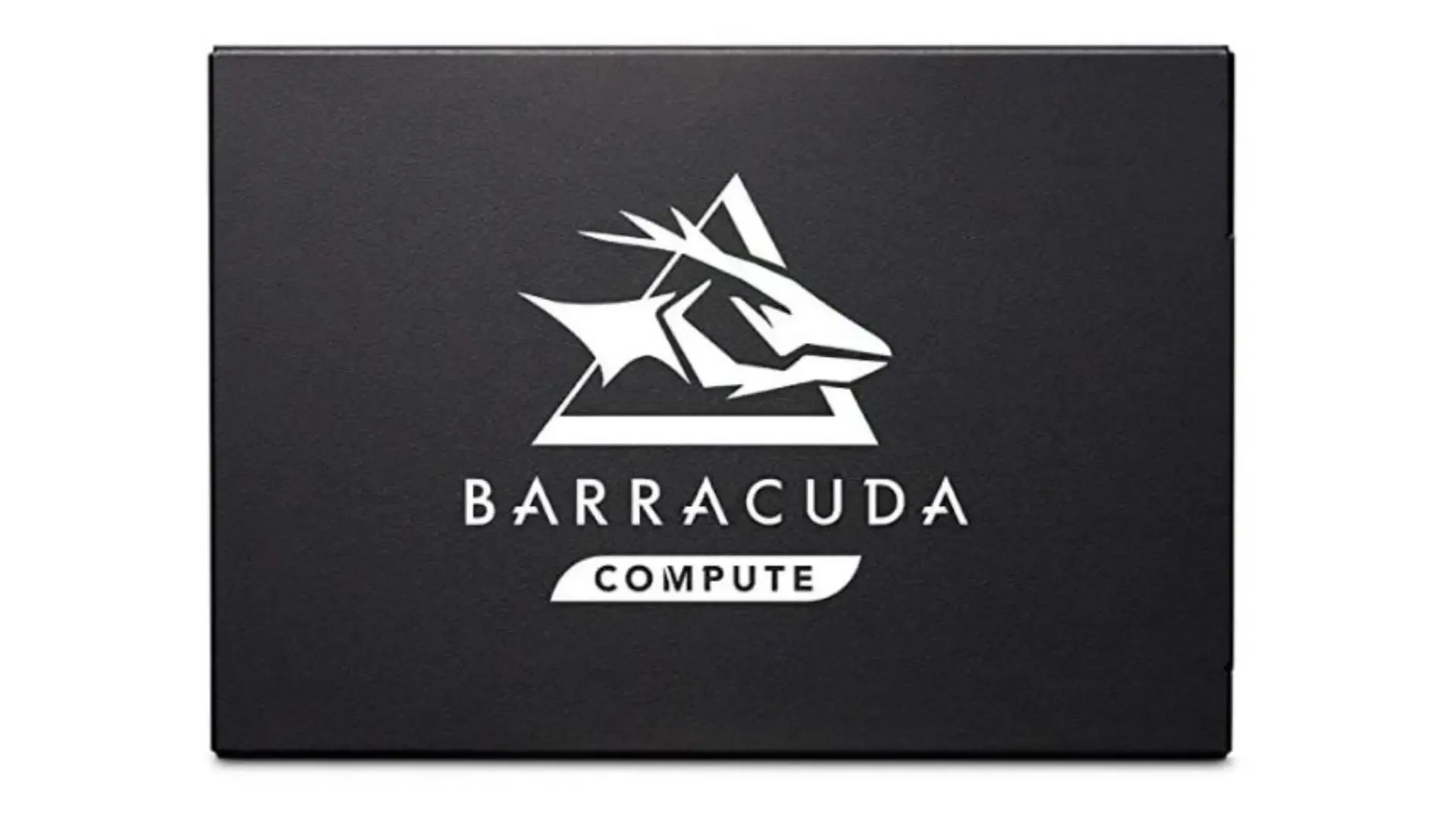 SSD 240GB Seagate Barracuda Q1 preto com logo branca no fundo branco