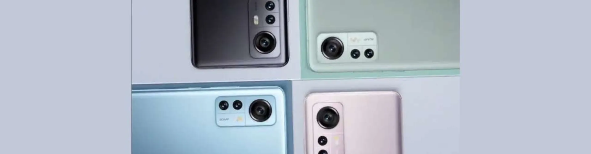 Xiaomi 12X em suas quatro cores lado a lado