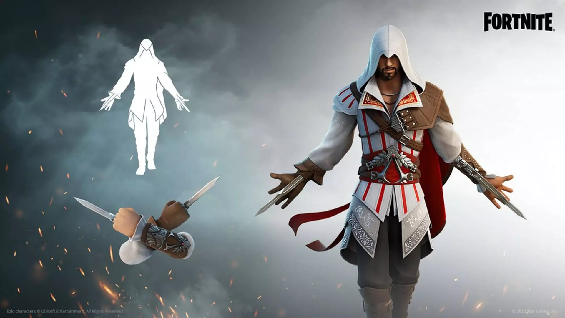 Ezio Auditore de Assassin’s Creed como uma skin Fortnite