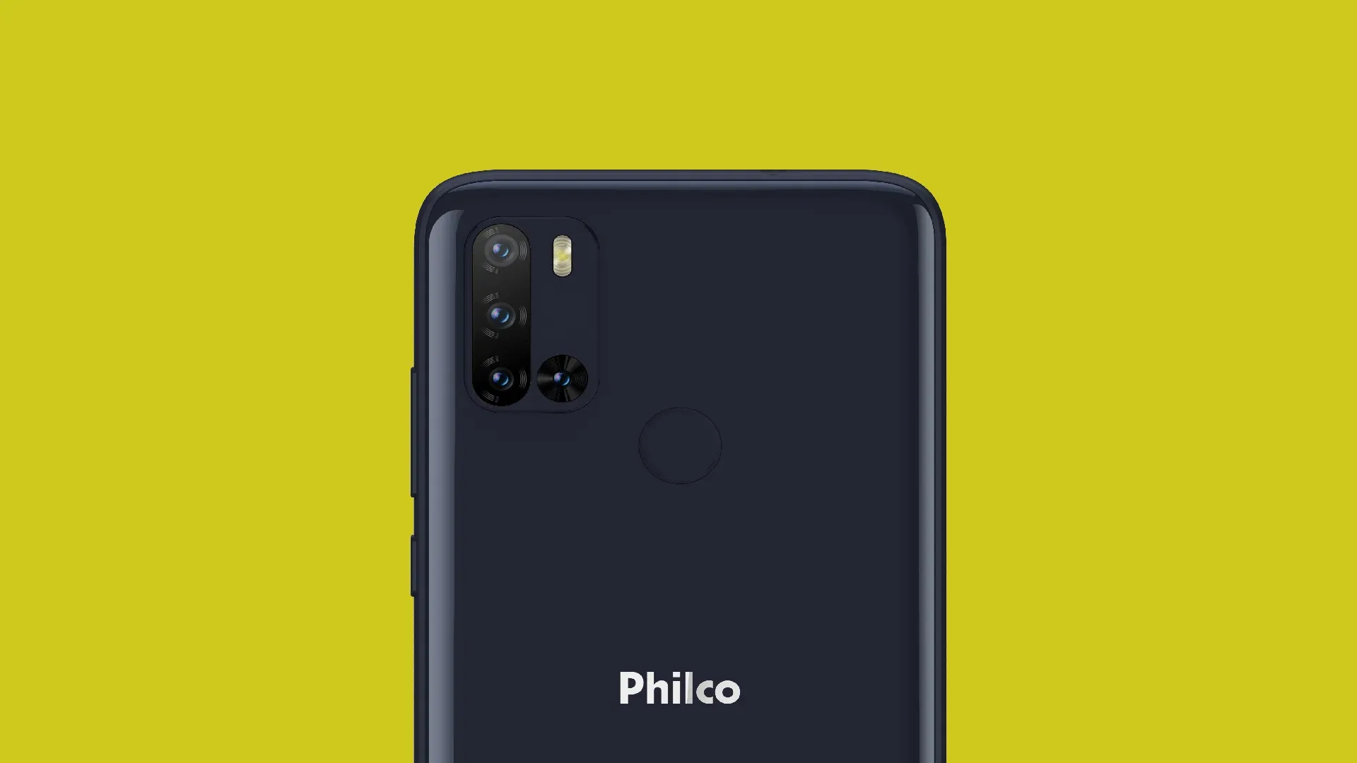 Traseira do Philco HIT P13 com foco em seu conjunto de câmeras