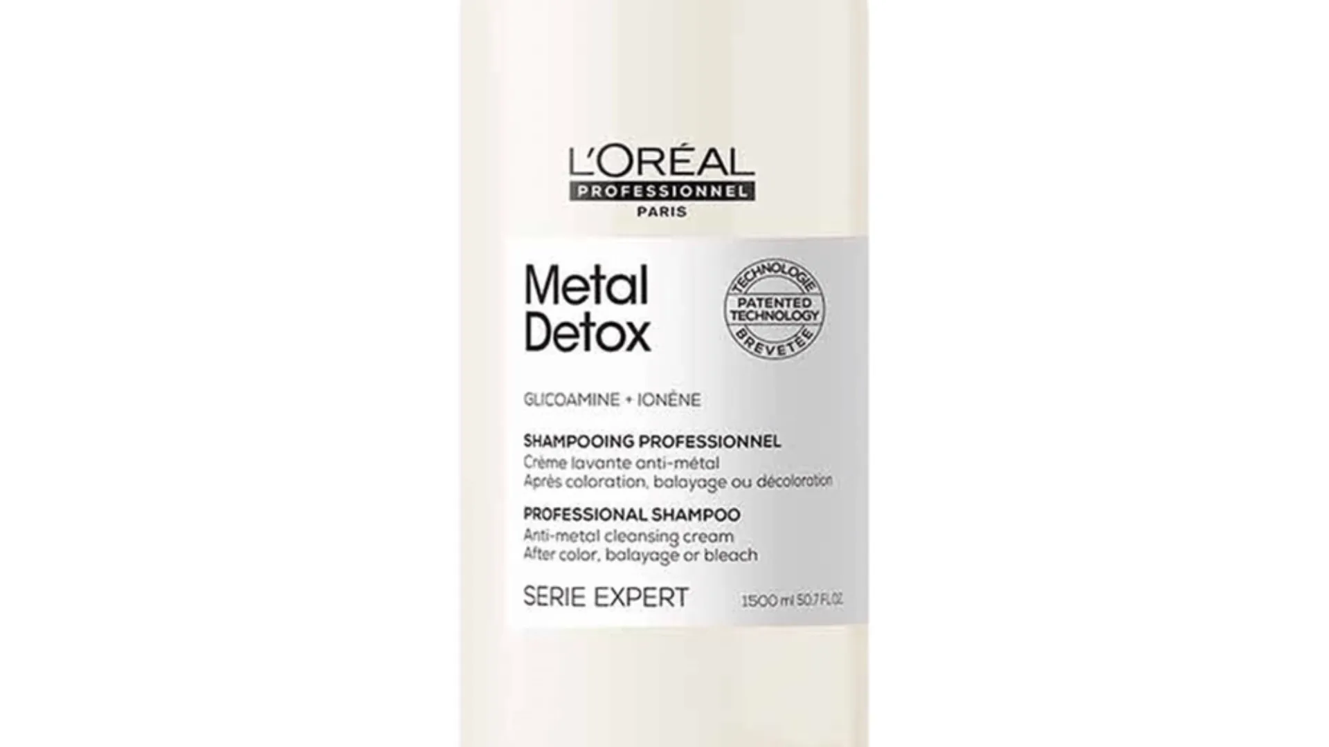 Shampoo detox de embalagem branca