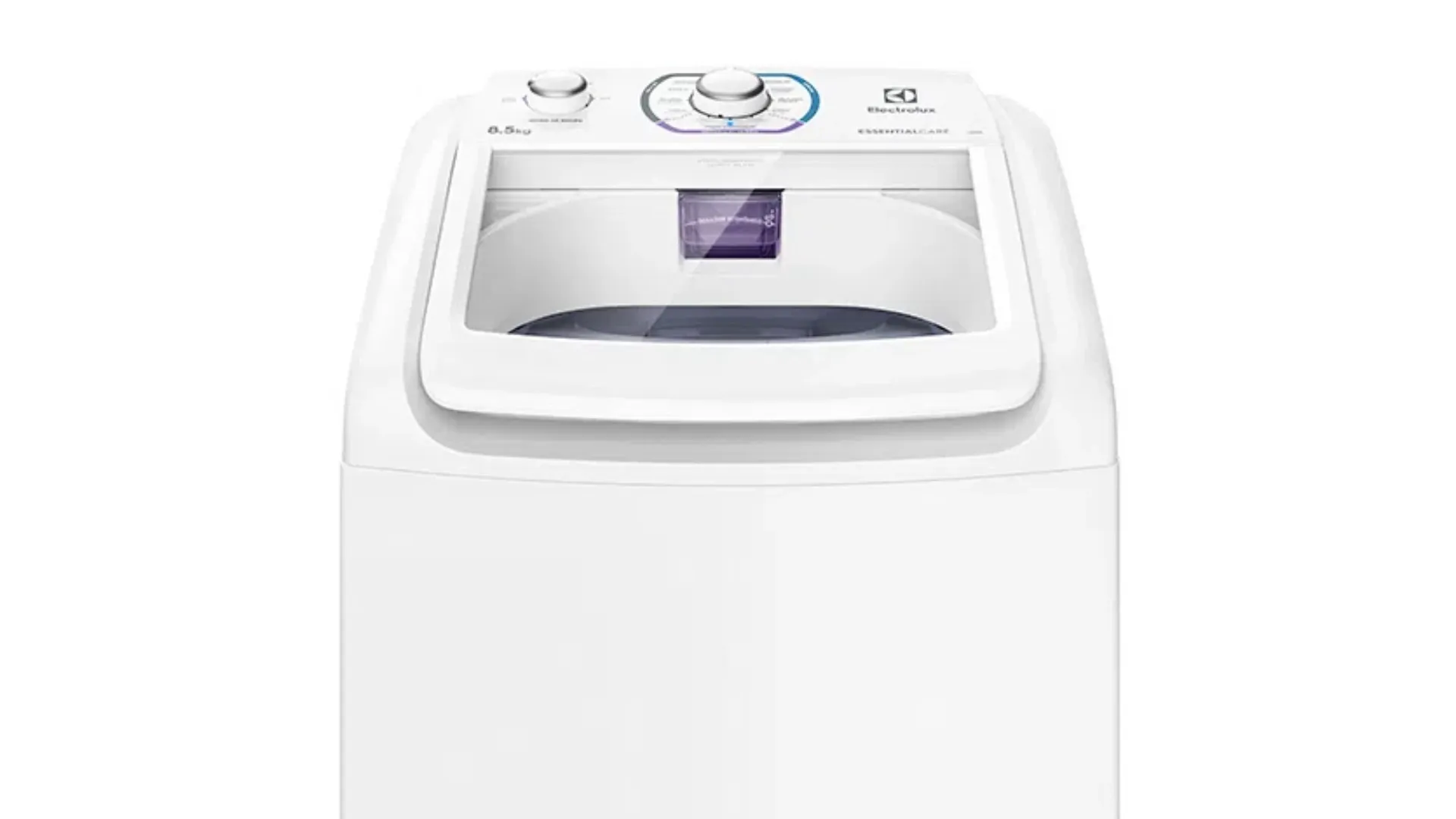 Máquina de lavar Electrolux LES09 branca, posicionada de frente