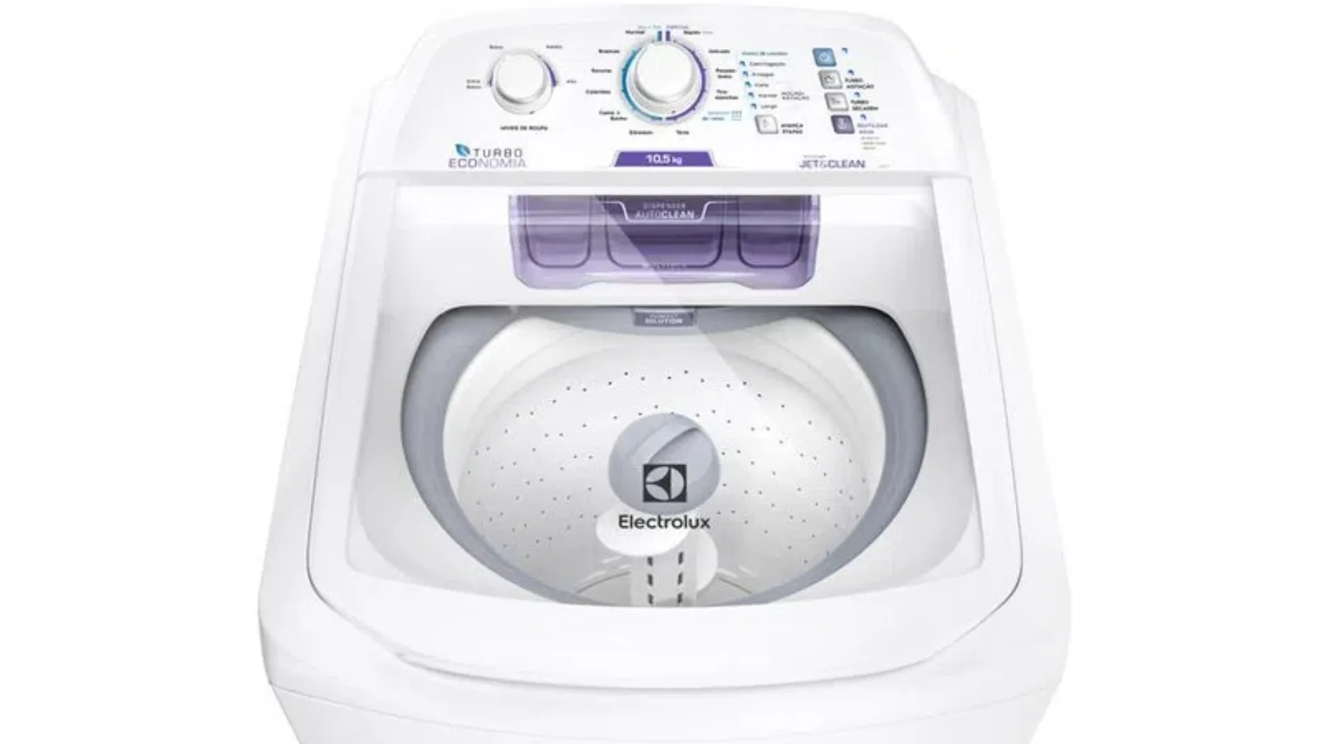 Imagem de máquina de lavar Electrolux branca