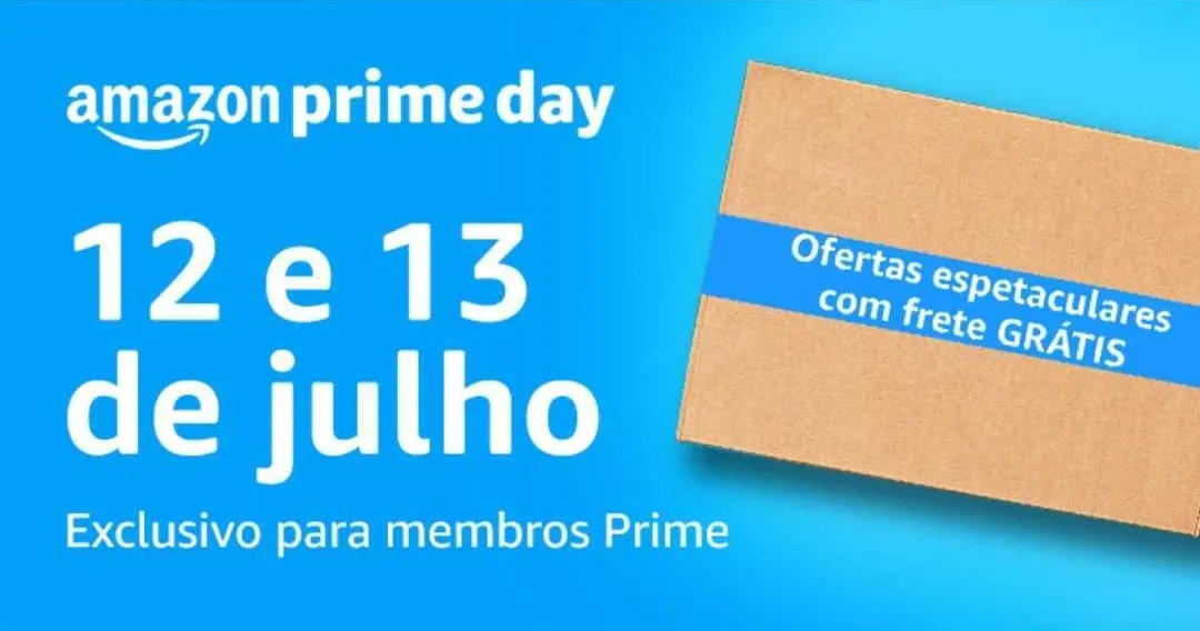 Captura de tela do site da Amazon com a data do Prime Day