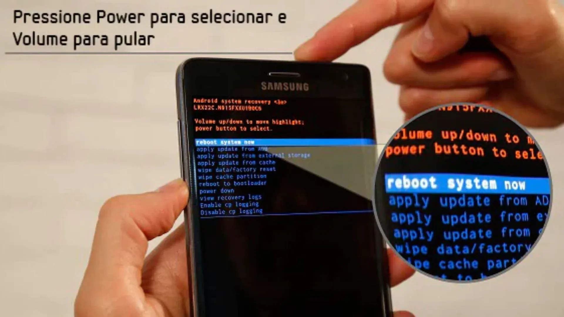 Redefinir Código do Samsung