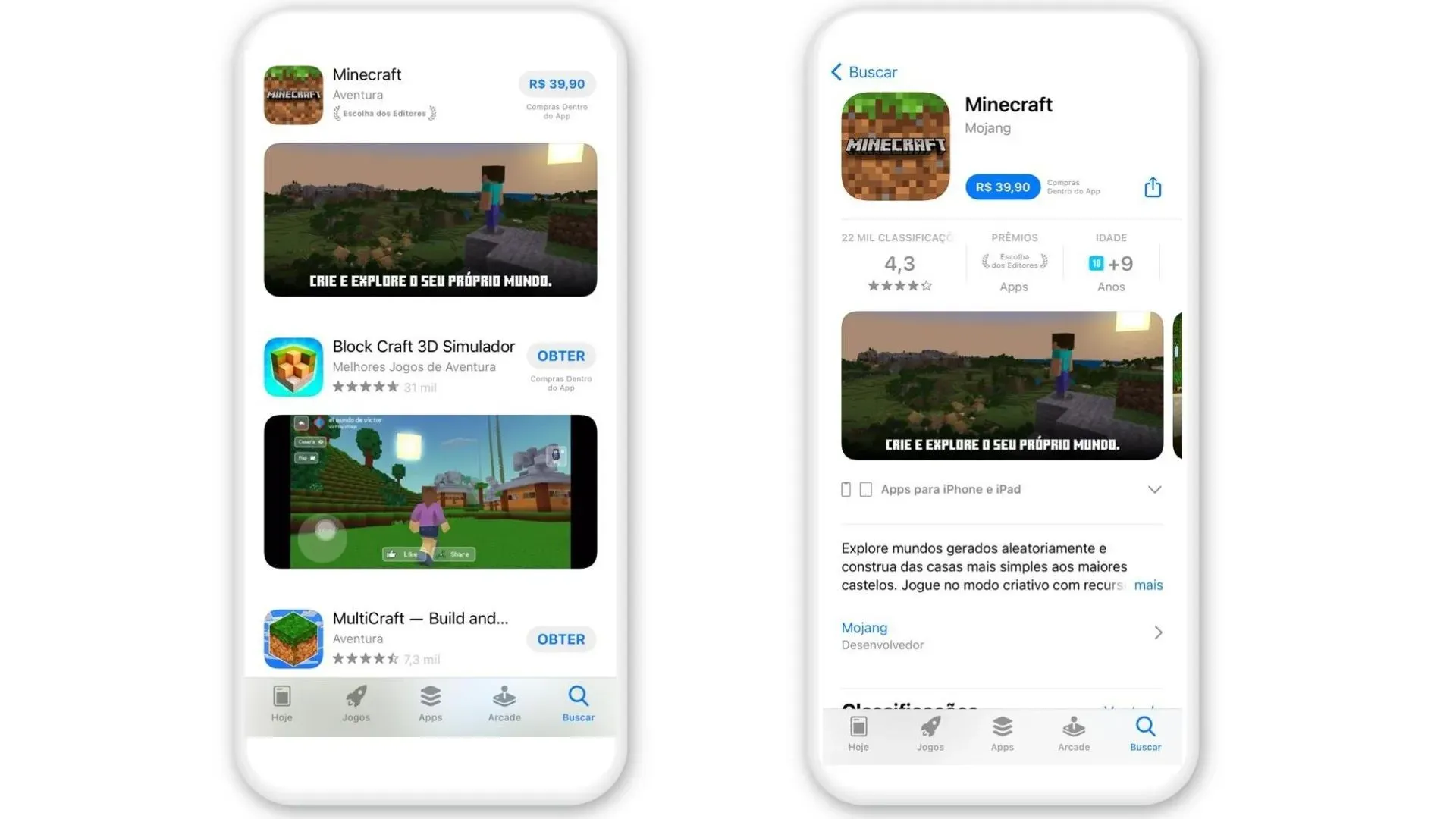 Minecraft aparece de graça no Android temporariamente