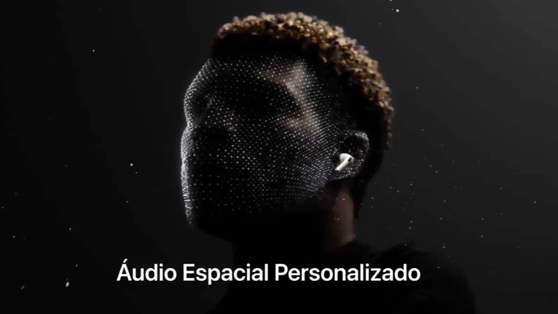  Imagem que ilustra o áudio espacial do novo AirPods Pro
