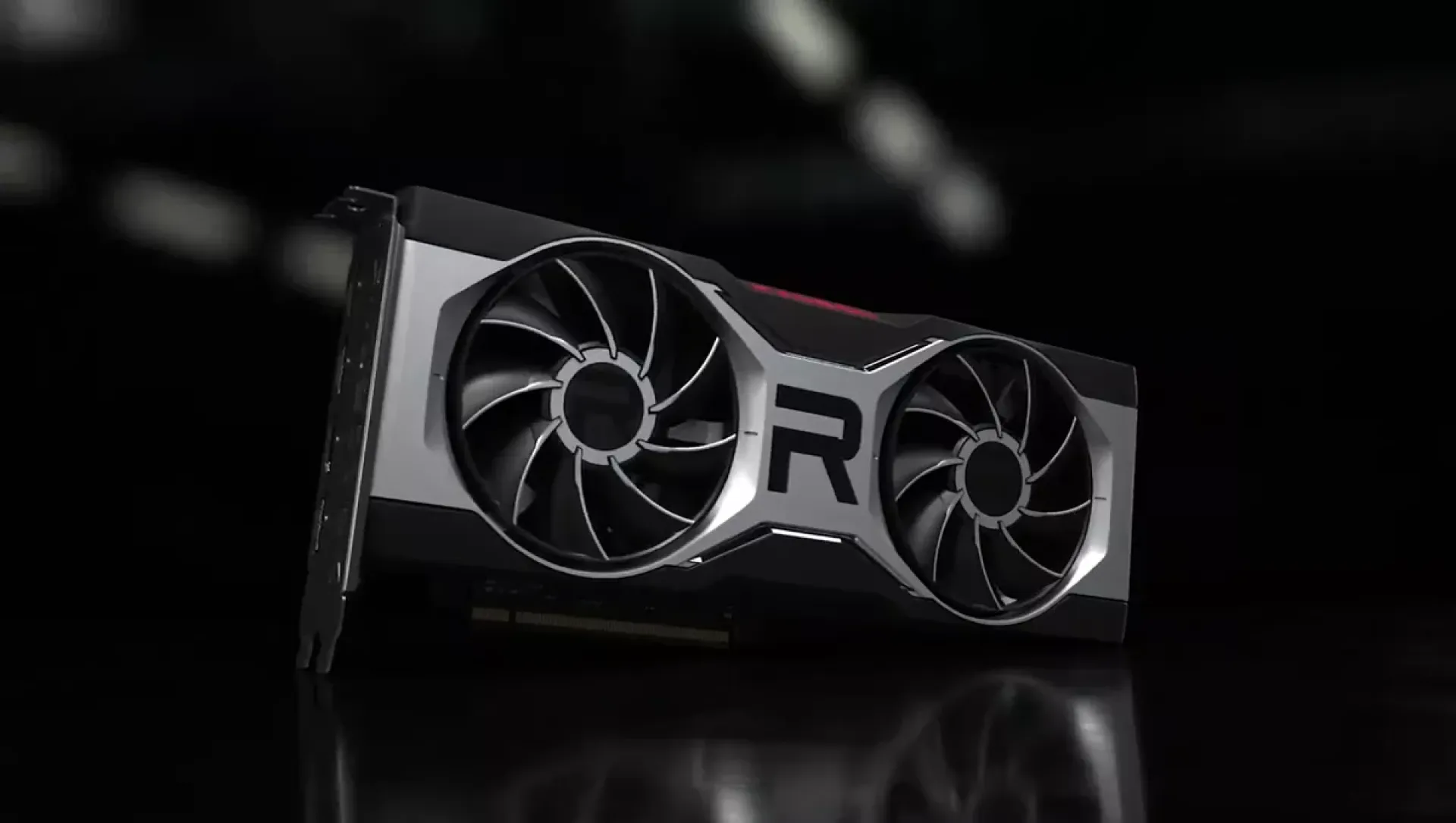 A imagem exibe uma placas de vídeo RX 6700 exposta em um fundo preto.