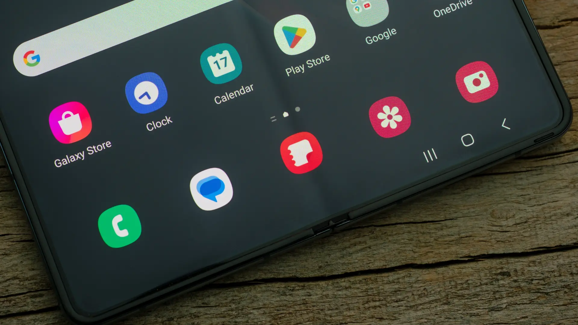 Imagem dos ícones de app no celular Galaxy Z Fold4