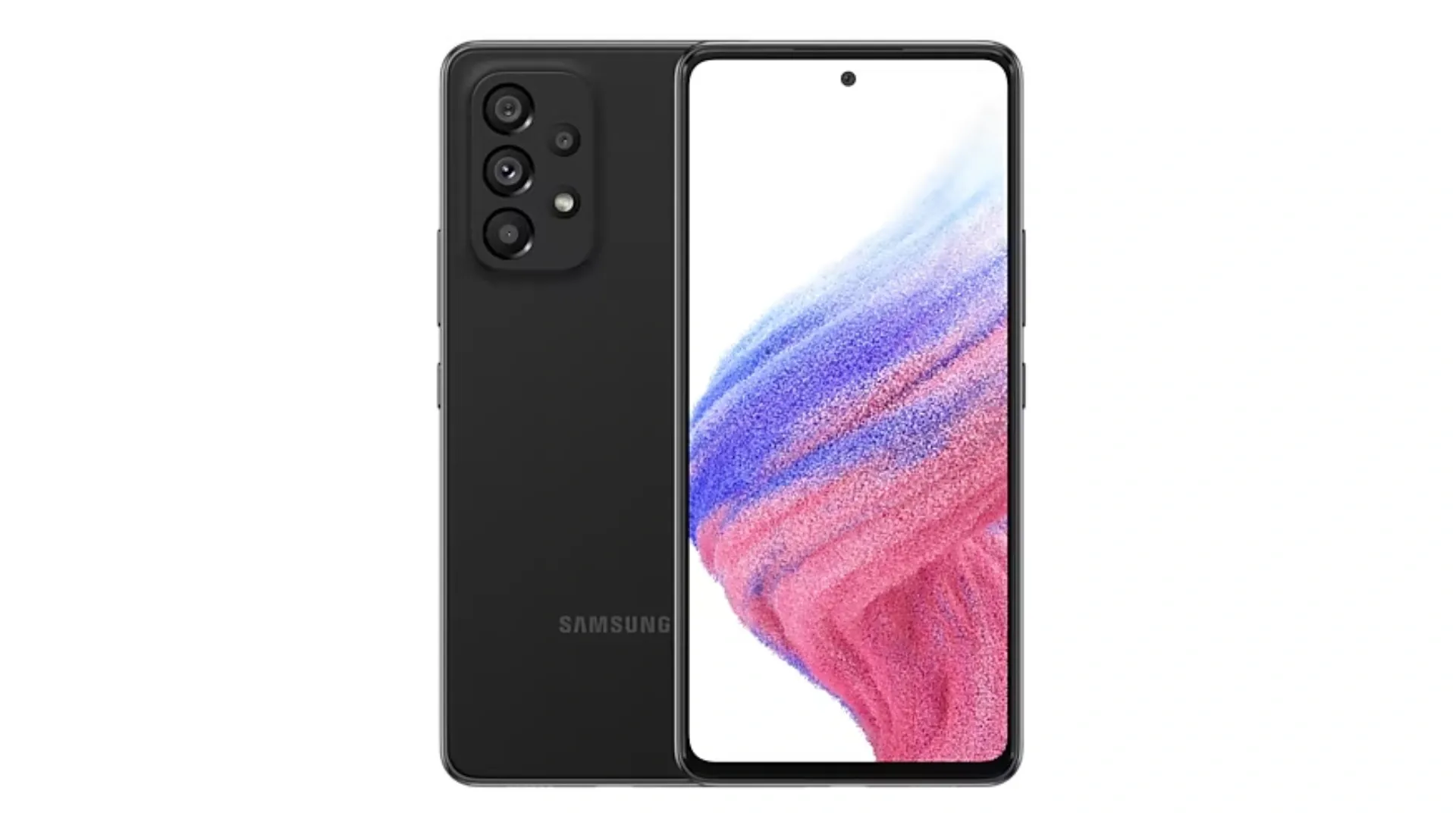 Galaxy A53 no fundo branco