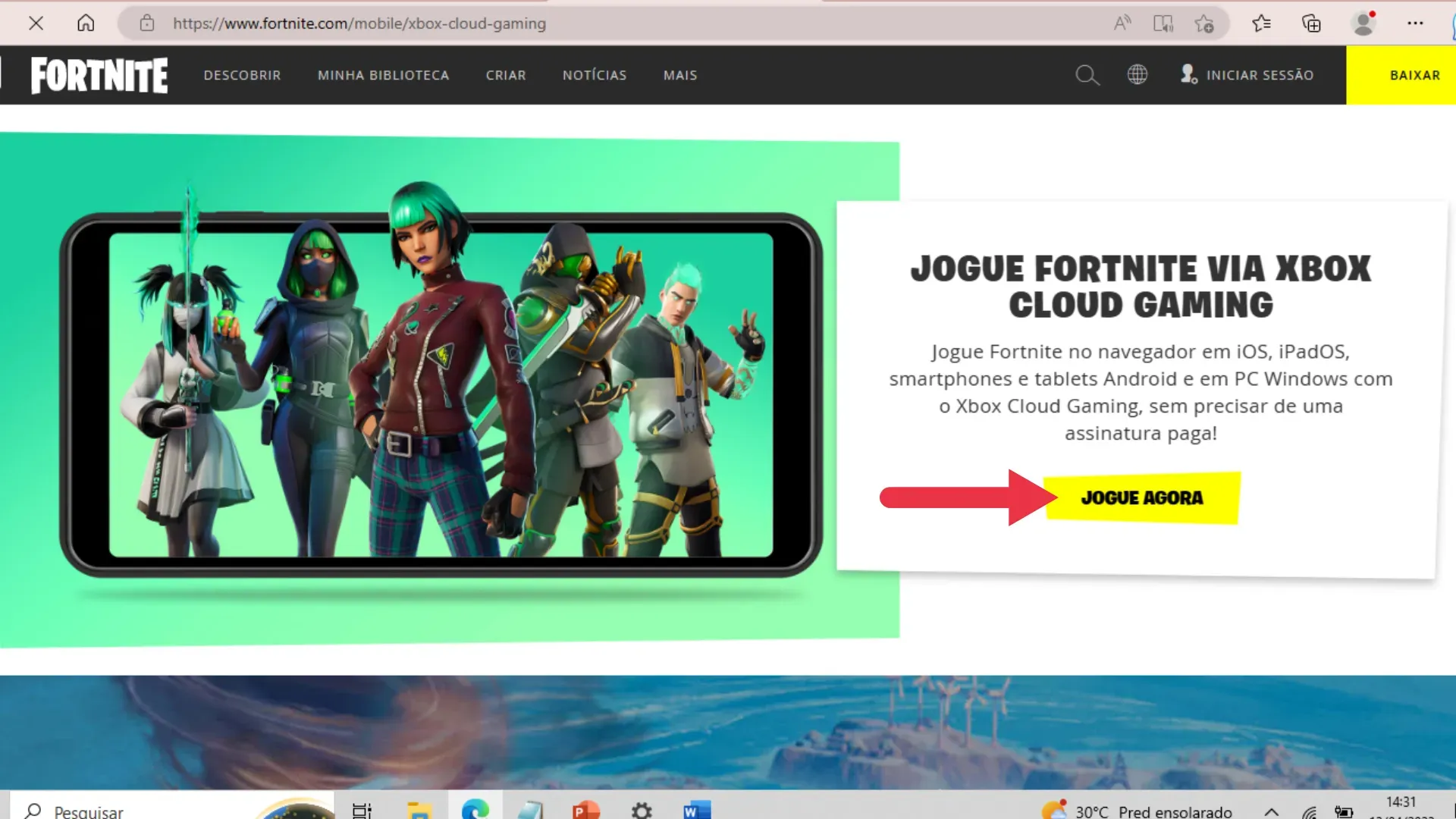 Fortnite não está no Xbox Cloud Gaming porque a Epic não o permite