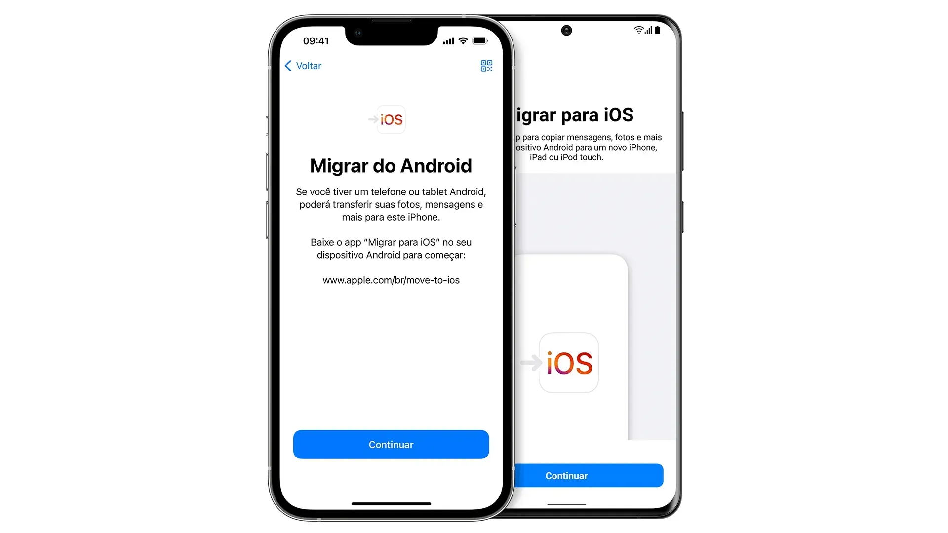 Migrar do Android para o iPhone, iPad ou iPod touch - Suporte da Apple (BR)