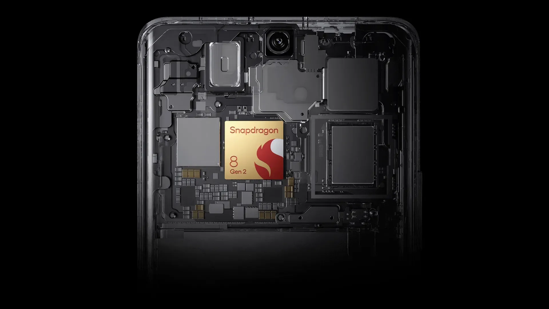 Interior do celular Xiaomi 13 Pro mostrando o processador Snapdragon