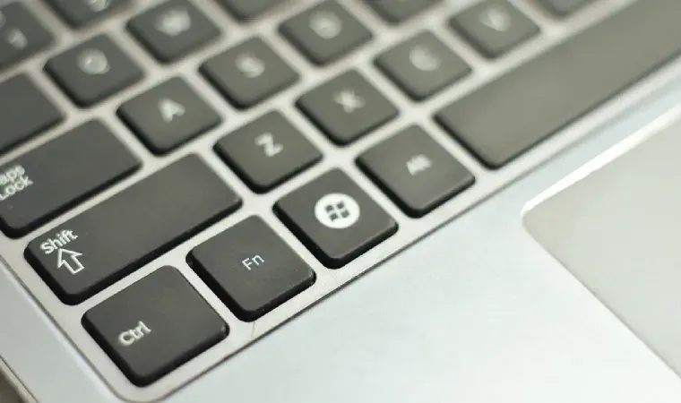 Imagem que mostra a tecla FN do notebook