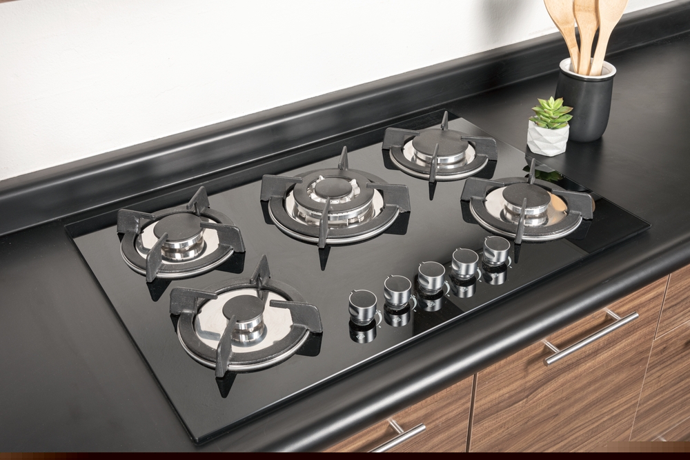 fogão 5 bocas mesa vidro temperado