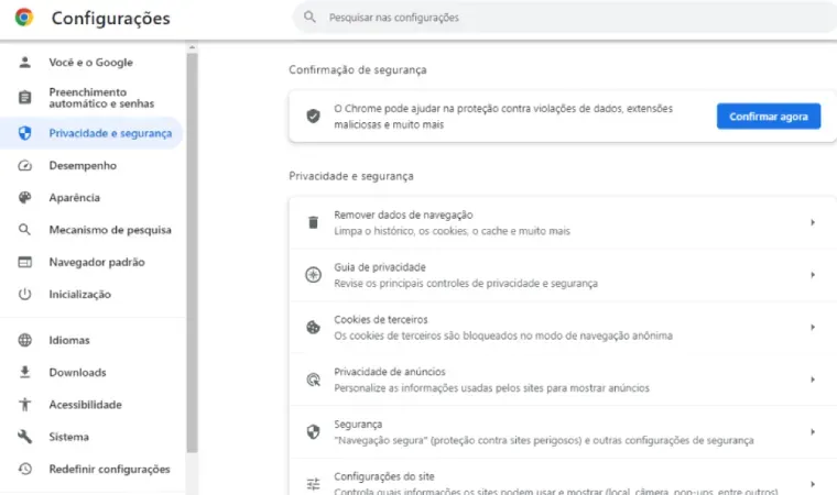 Imagem do tutorial de como ativar a câmera do notebook no google chrome