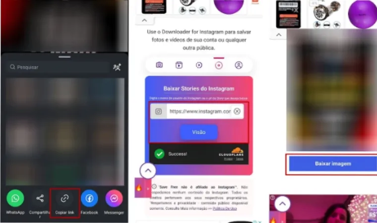 Imagem do tutorial de como baixar stories destaque do Instagram