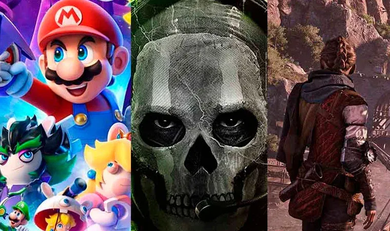 Imagem de jogos Super Mario, Call of Duty e Final Fantasy