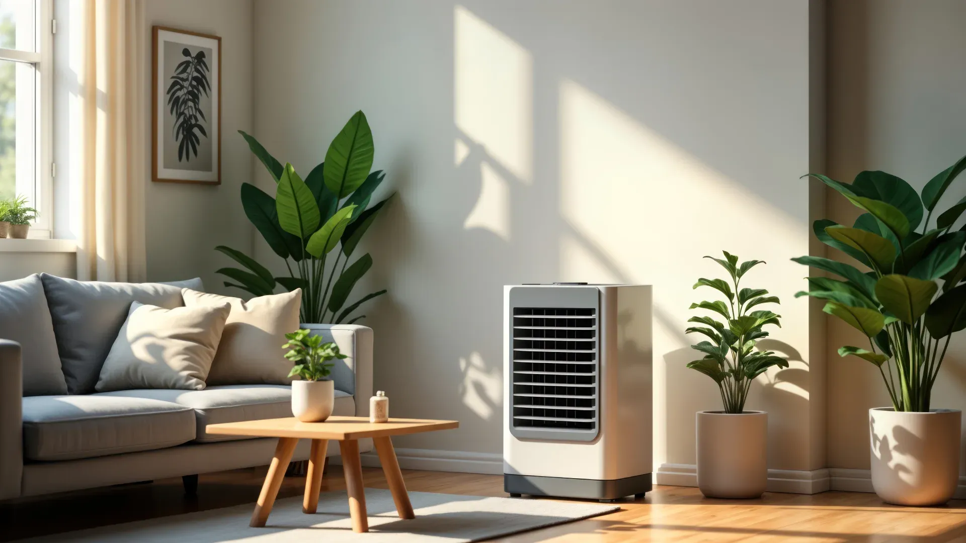Climatizador de ar instalado na sala de estar