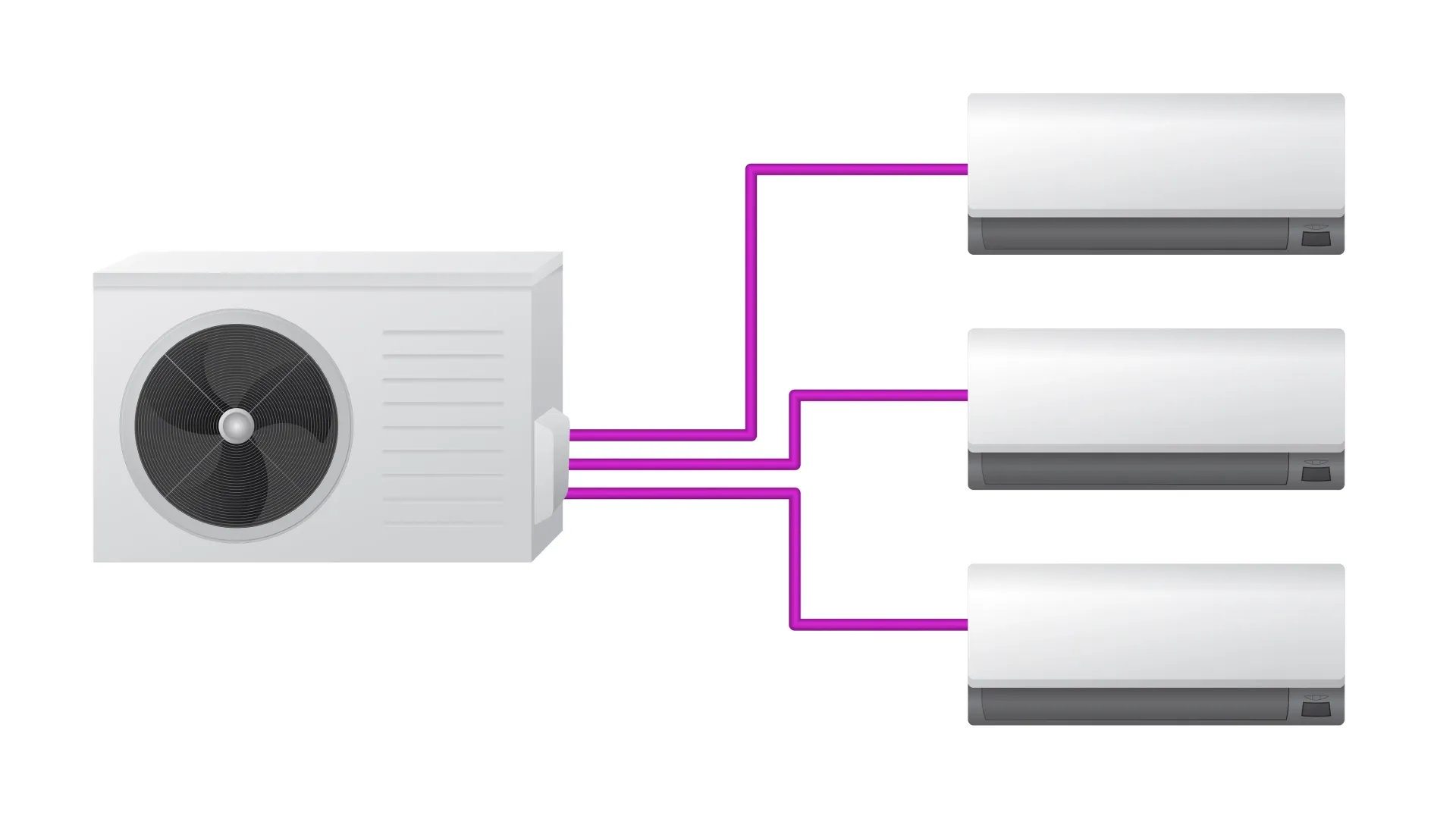 desenho de ar-condicionado multi-split
