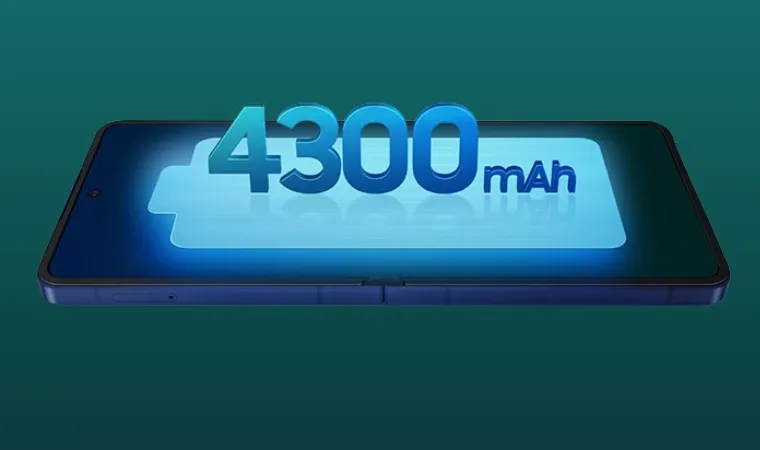 Um celular está na horizontal. Sobre ele aparece a número 4.300mAh
