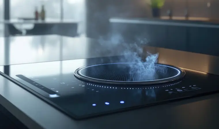 Boca de um cooktop de indução.