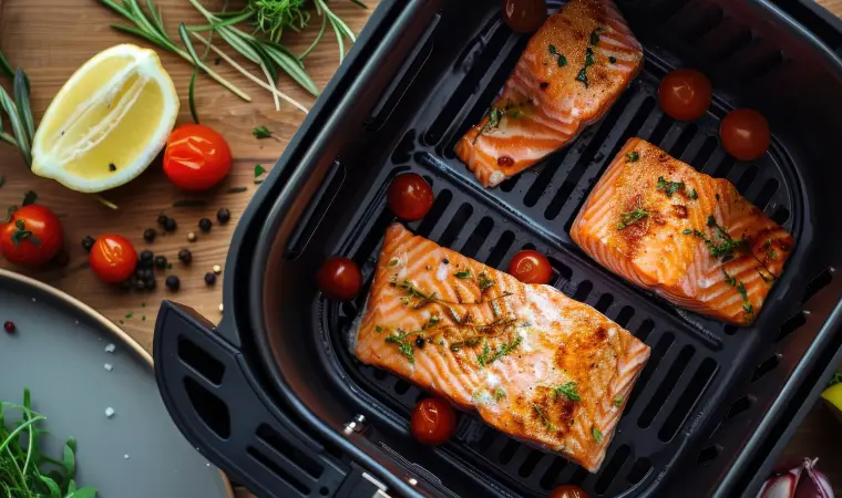 filé de salmão na air fryer