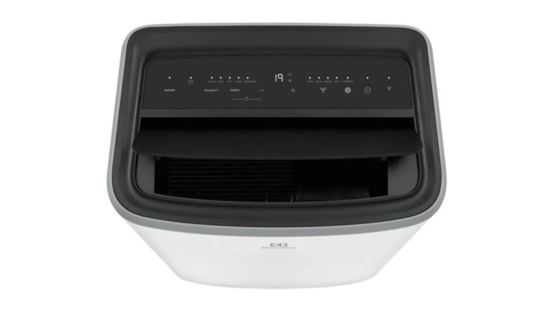 painel do ar-condicionado portátil Electrolux visto de cima 