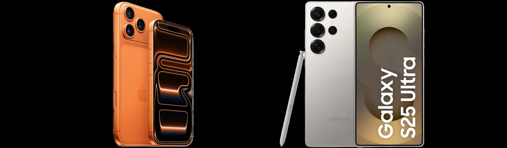 Capa do post: iPhone 17 Pro vs Galaxy S25 Ultra: qual é o melhor celular de 2025?