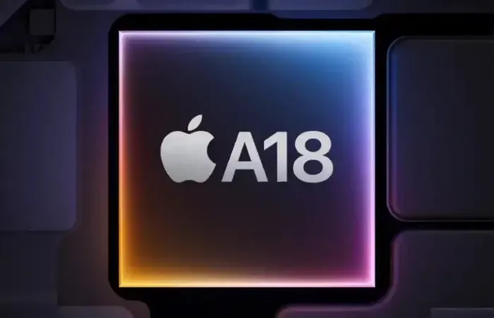 Imagem mostra um chip de celular da Apple