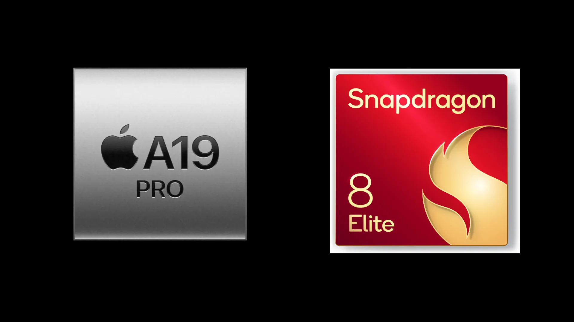 Processador do iPhone 17 Pro ao lado do chip do Galaxy S25 Ultra