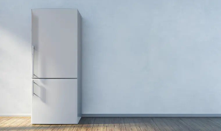 Uma geladeira cycle defrost em um fundo branco