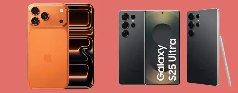 iPhone 17 Pro Max vs Galaxy S25 Ultra: qual o melhor celular de 2025?