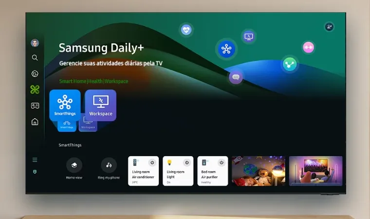 Imagem do recurso Samsung Daily+ da TV QN85D