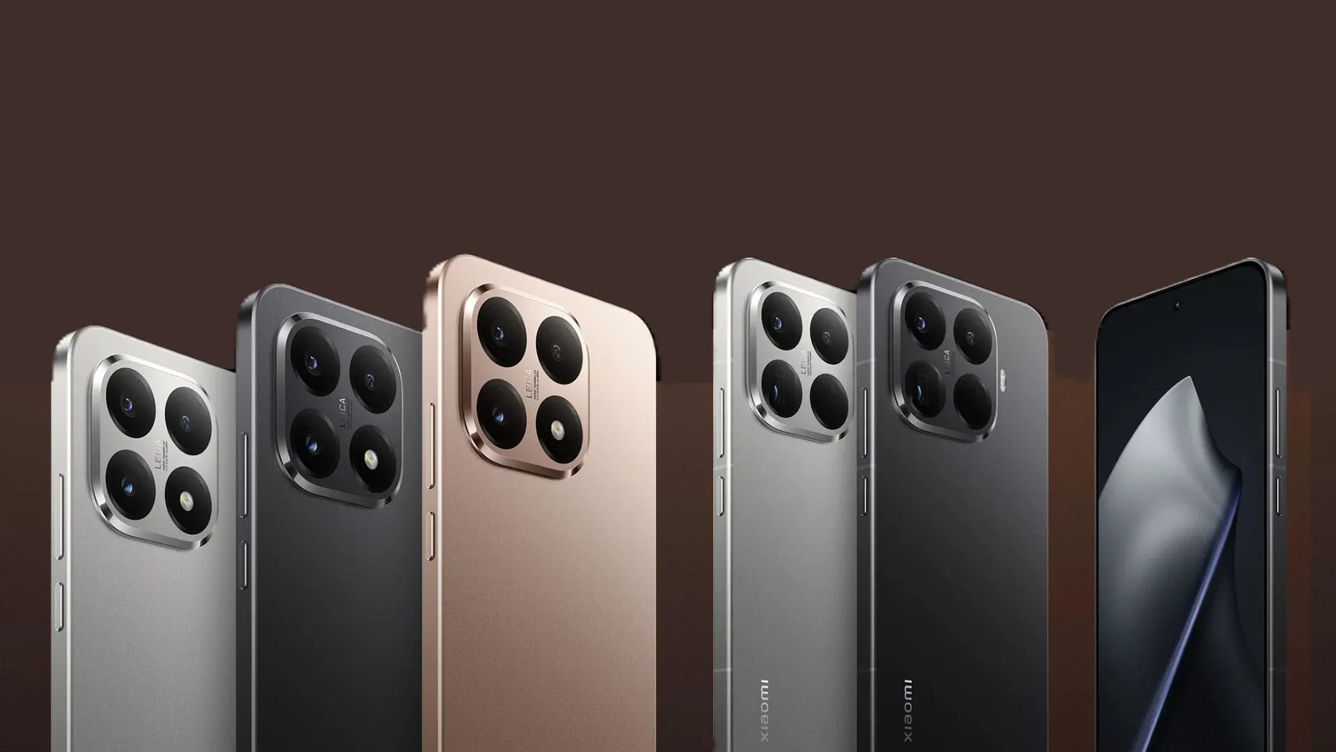 Linha de smartphones Xiaomi 15T e 15T Pro mostrando todas as opções de cores