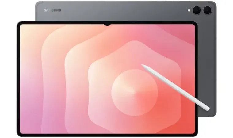 dois tablets estão enfileirados, com uma caneta em primeiro plano 