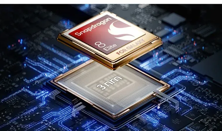 Imagem mostra detalhes de um processador de celular da Samsung