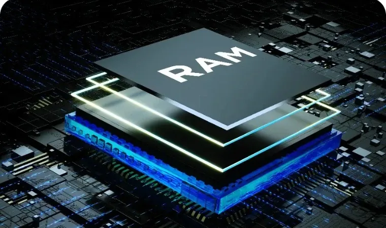 Imagem mostra detalhes da memória RAM de um celular