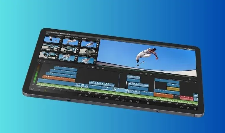 Um celular na horizontal apresenta diversos gráficos na tela