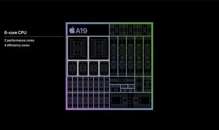 Imagem mostra o processador Apple A19